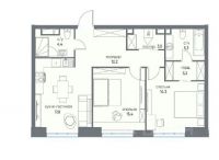 2-комнатная, квартира, 75.7 м²